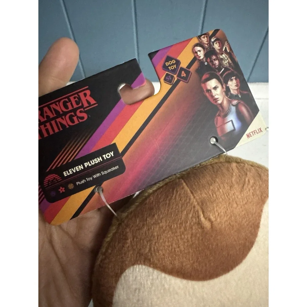 STRANGER THINGS ELEVEN 11 Plush Dog Toy Squeaker Netflix New BNWT‎ We SHIP FAST
